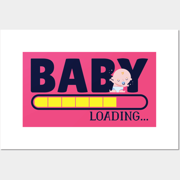 Baby Loading Soon - Mommy to be Wall Art by Artistic muss